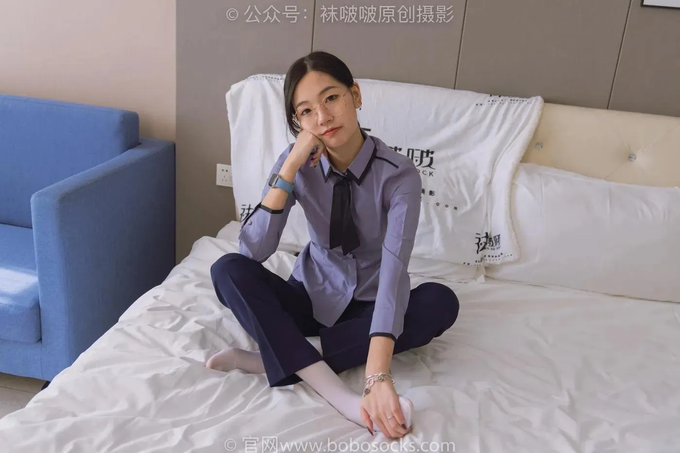 [BoBoSocks袜啵啵]NO.178 小甜豆-高跟鞋、厚白丝、ol风裤里丝 [140P]插图1
